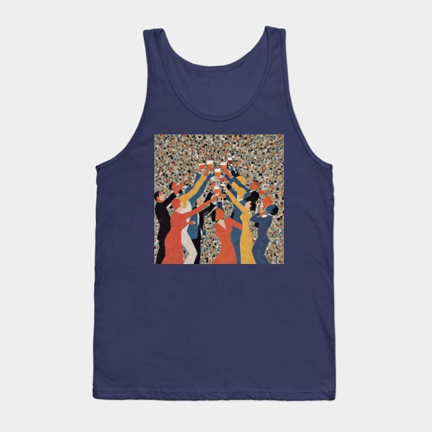 party Cubism painting Tank Top by nonagobich